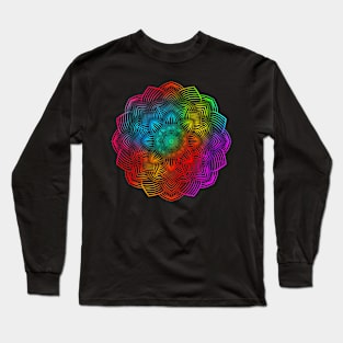 Colorful mandala flower Long Sleeve T-Shirt